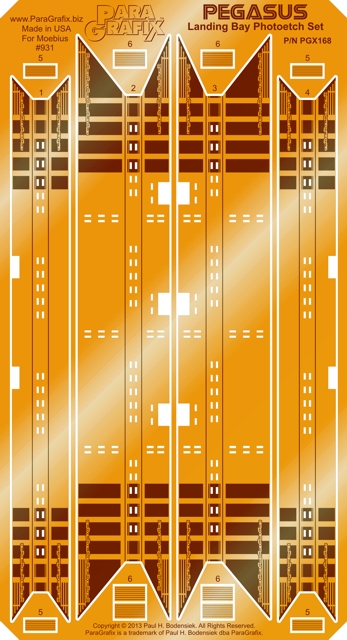 Battlestar Galactica 2003 Pegasus Model Landing Bay Photoetch for Moebius - Click Image to Close